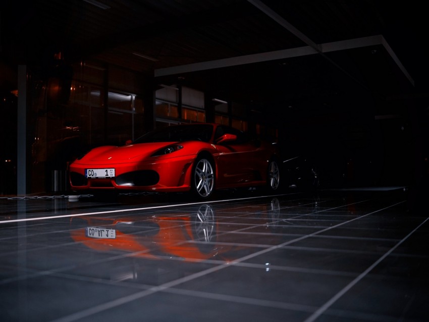 ferrari f430, ferrari, sports car, red, shadow