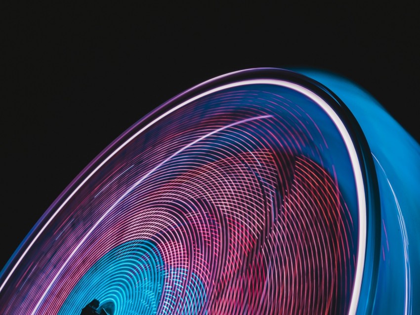 ferris wheel, motion, light, long exposure, backlight