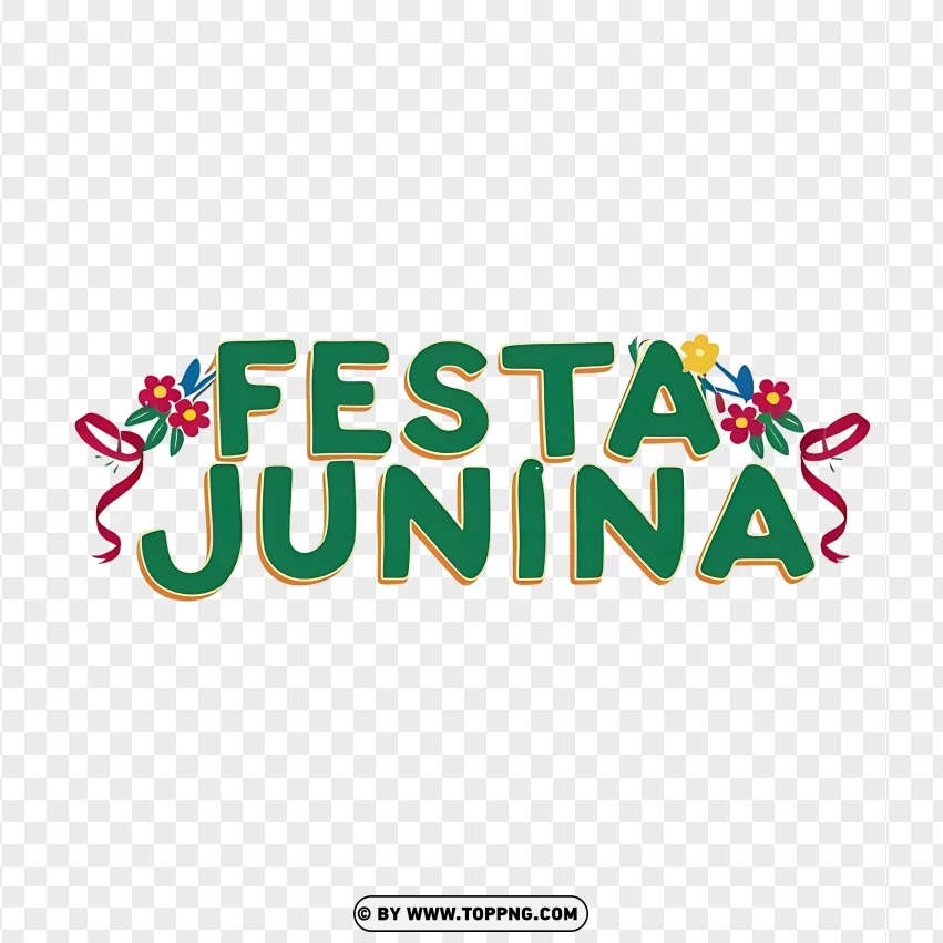 Festa Junina Festive Typography With Traditional Decorative Elements PNG Transparent Background