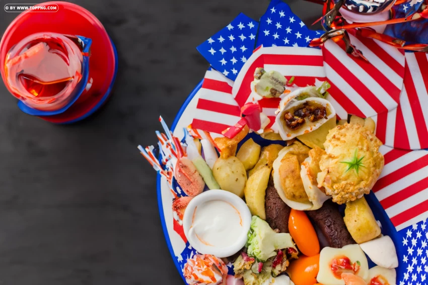 Festive 4th Of July Food And Dessert Images PNG Transparent Background