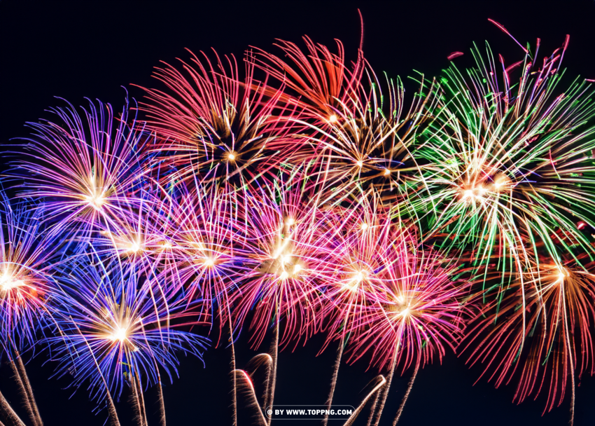 Festive Illumination Vibrant Hd Firework PNG Transparent Background