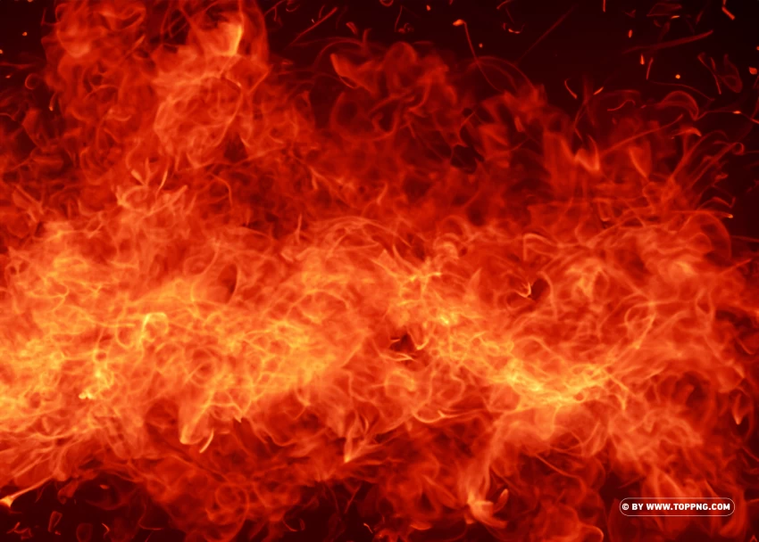 Fiery Red Smoke With Dynamic Flames On PNG Transparent Background