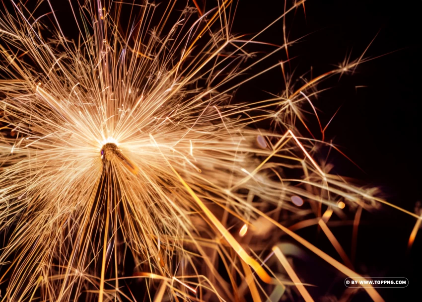 Fiery Sparks In Air Over PNG Transparent Background