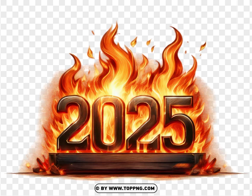 Fire Effect In 2025 With Blank Banner PNG Transparent Background