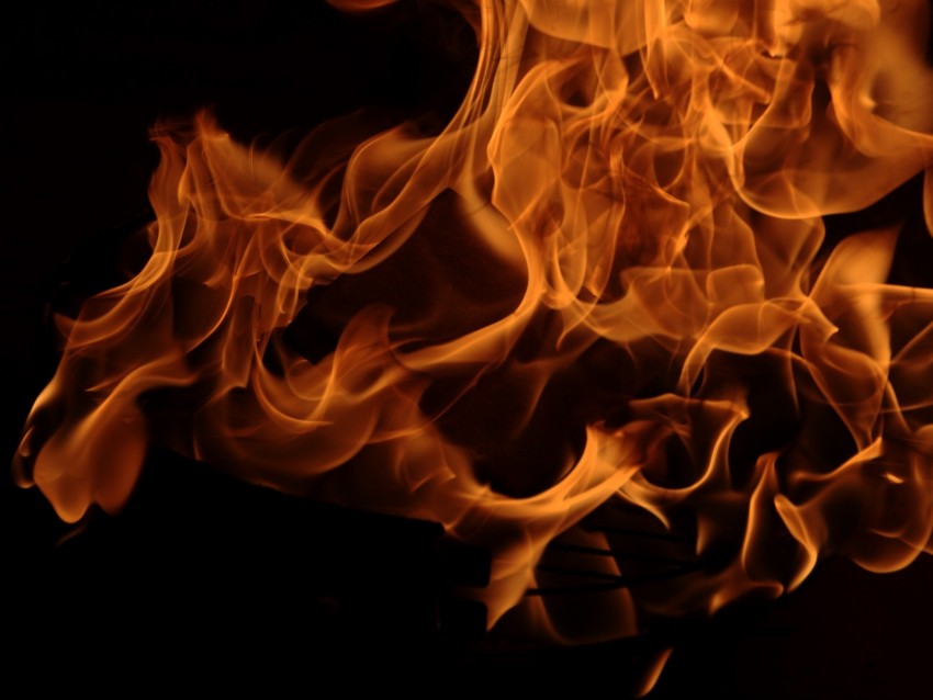 Fire Flame Dark Night Background