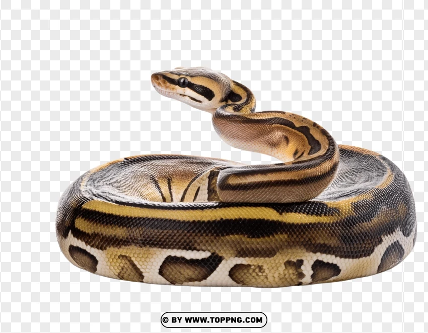 Set Of Ball Pythons Displaying Natural Wildlife Stances PNG Transparent Background