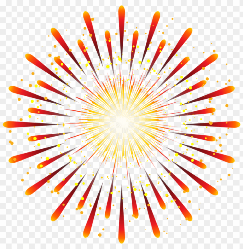 Firework Orange PNG Transparent Background