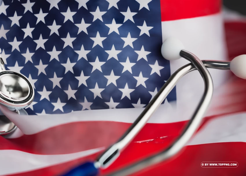 Fireworks Labor Day With Stethoscope An American Flag PNG Transparent Background