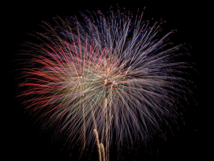 Fireworks Salute Sparks Dark Sky Background