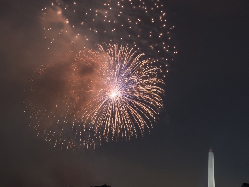 fireworks, salute, sparks, night