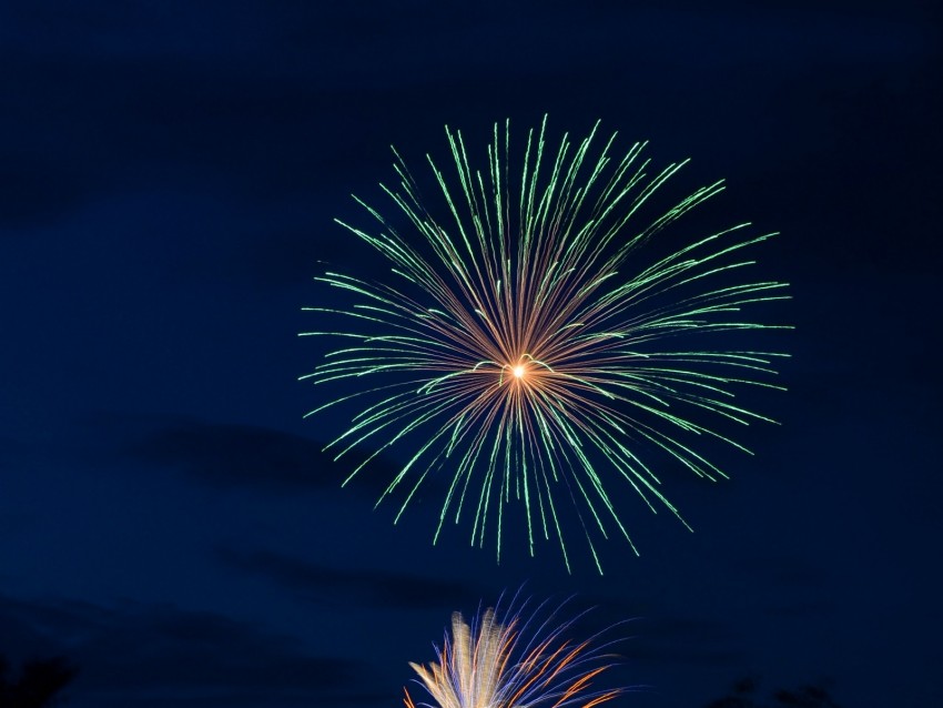 fireworks, sparks, holiday, sky, night