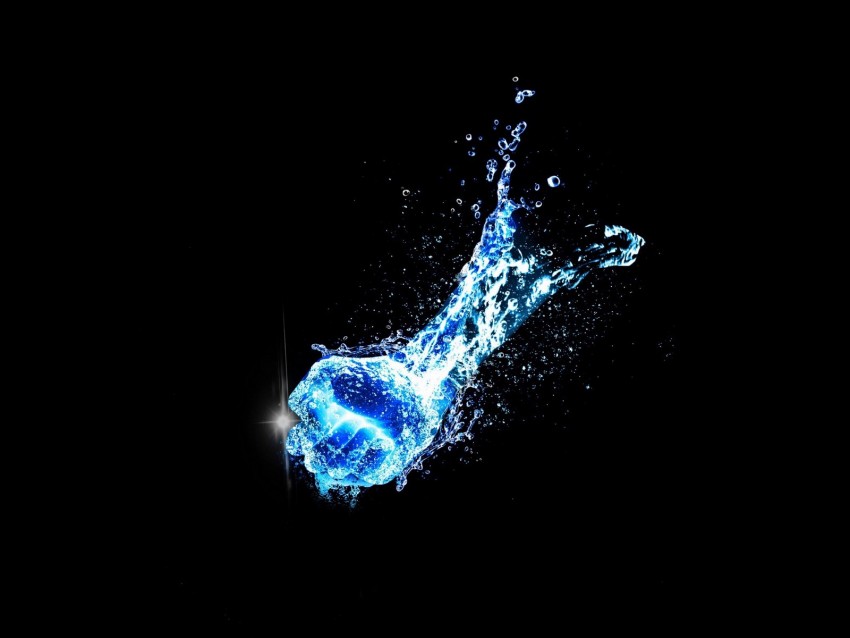 Fist Water Spray Splash Hand Background