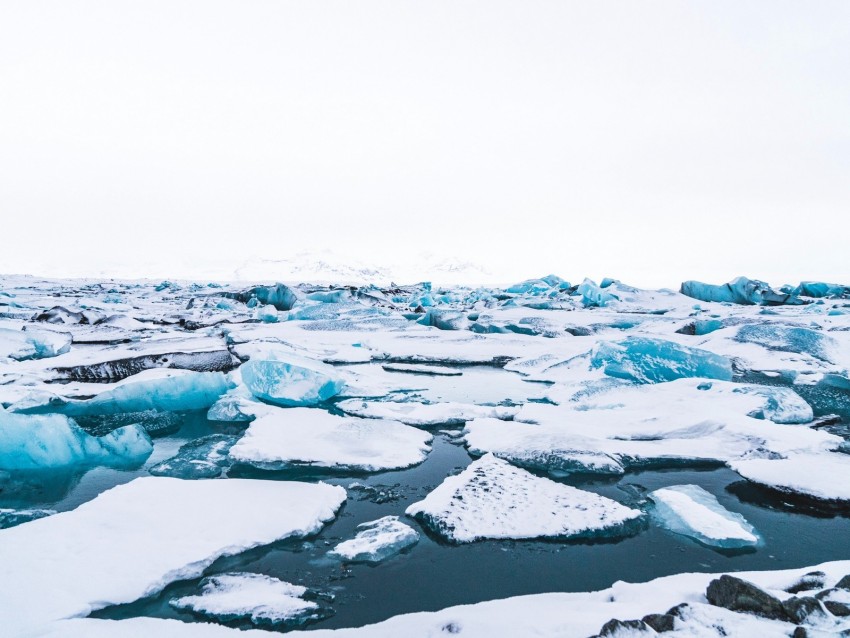 floe, ice, snow, white, iceland