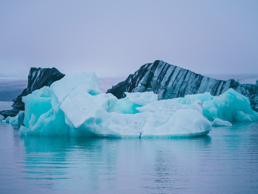 floe, river, iceland, cold, north, ice