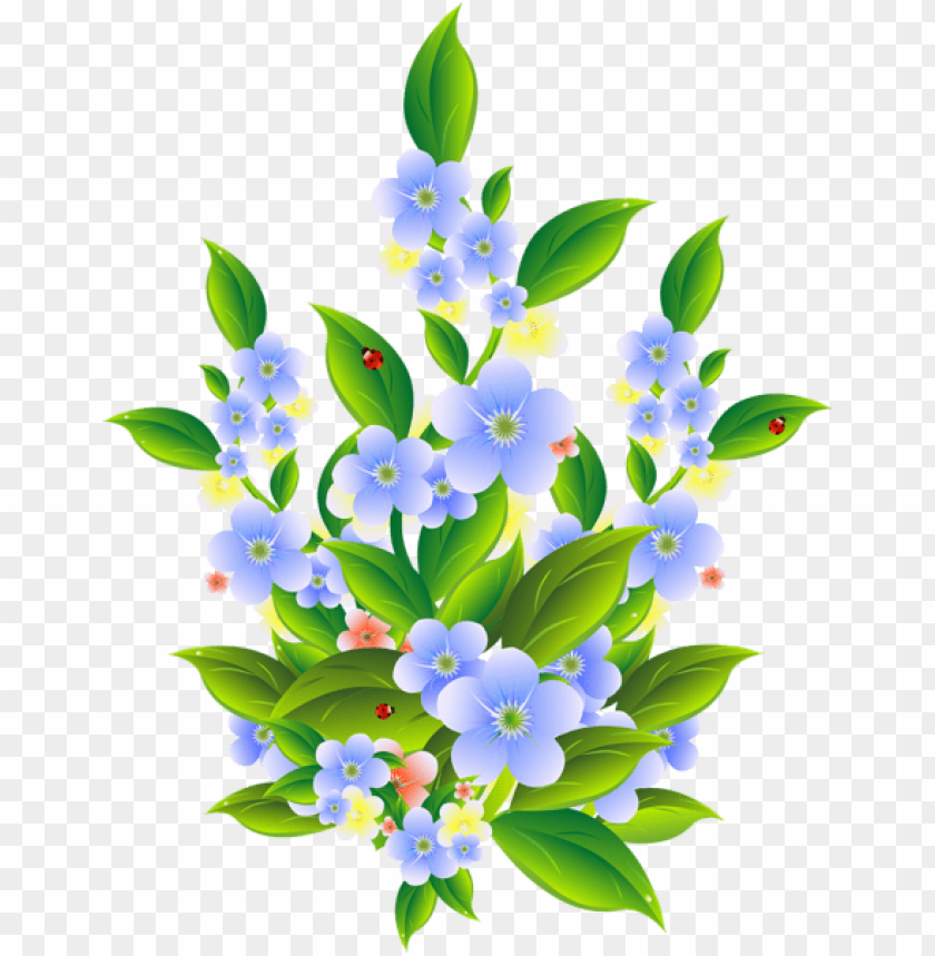 floral bush decoration transparent