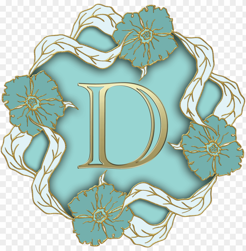 miscellaneous, alphabet, flower theme capital letter d, 