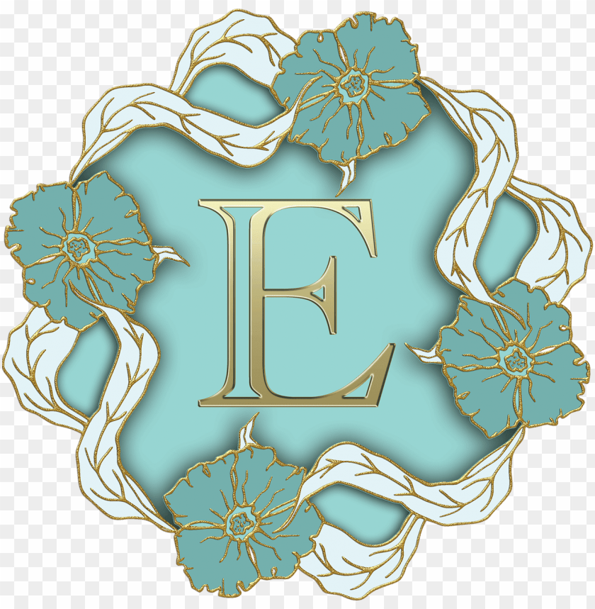 miscellaneous, alphabet, flower theme capital letter e, 