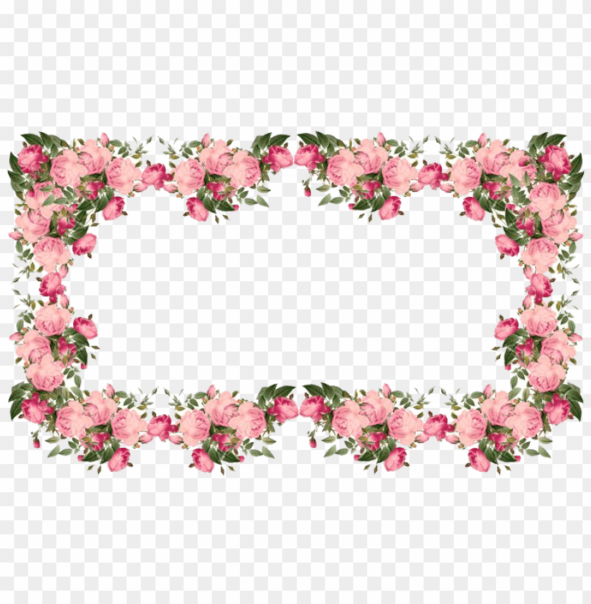 miscellaneous, frames, flowers pink frame, 