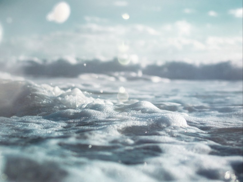 Foam Water Macro Light Background