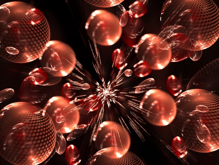 Fractal Circles Balls Form Flight Background