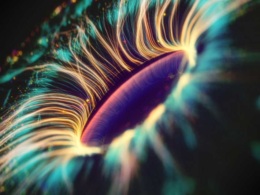 fractal, eye, pupil, digital, shine, glow