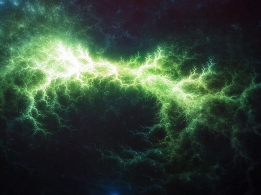 Fractal Glow Bright Lightning Cloud Background