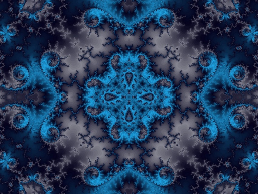 Fractal Kaleidoscope Symmetry Abstraction Digital Background