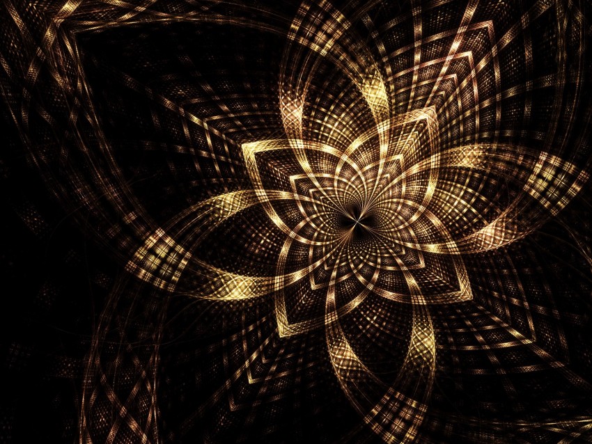 fractal, lines, scattering, dark, glow