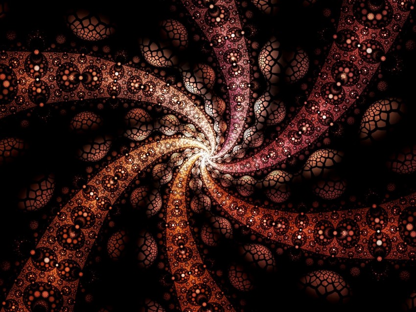 Fractal Lines Twisted Vortex Glow Background