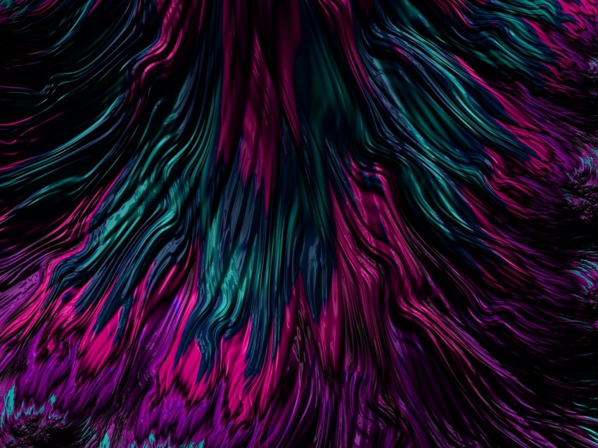 fractal, liquid, wavy, purple, abstraction