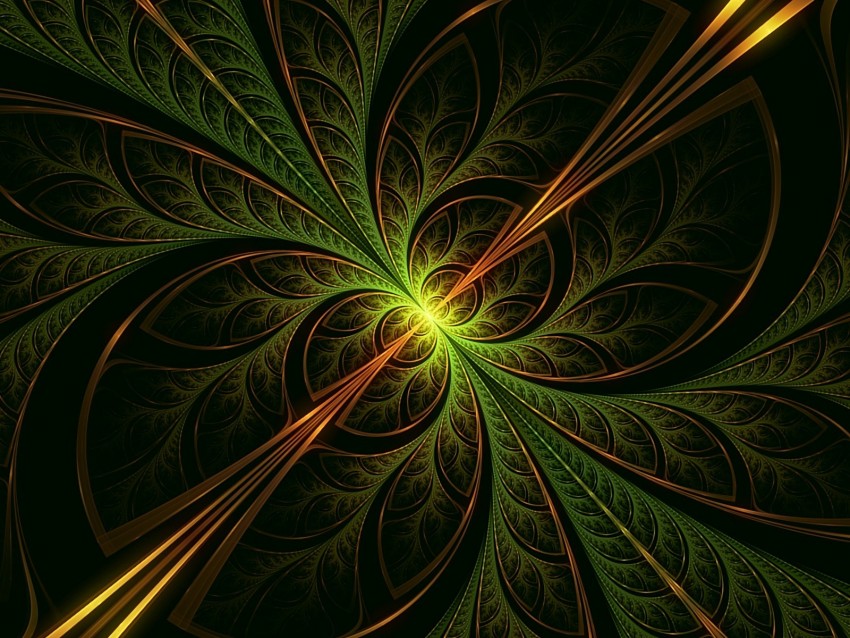 Fractal Pattern Glow Tangled Abstraction Background