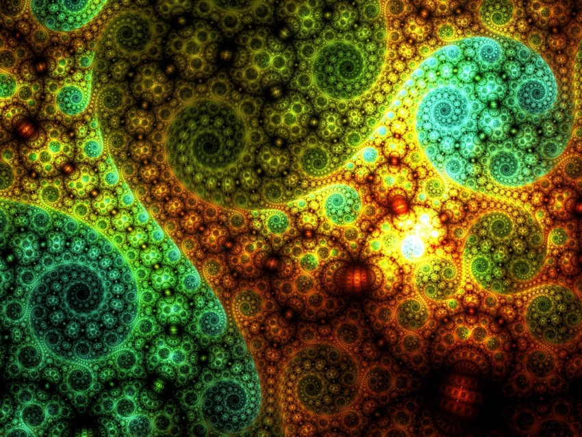 fractal, pattern, spiral, twisted, multicolored