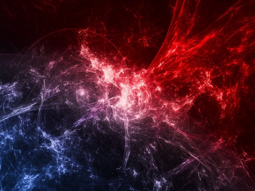 Fractal Shroud Patterns Red Blue Background