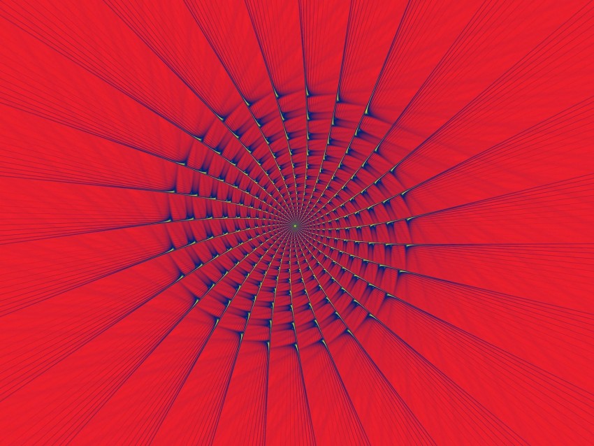 fractal, spiral, lines, optical illusion, red