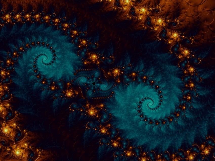 Fractal Spiral Swirling Abstraction Pattern Background