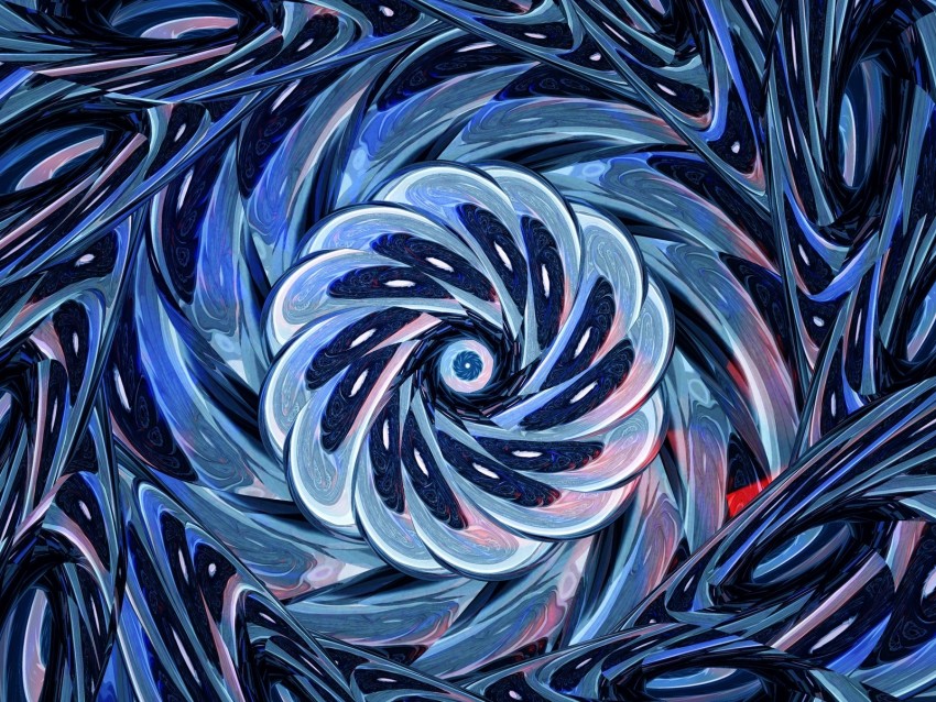 Fractal Twisted Entangled Abstraction Digital Background