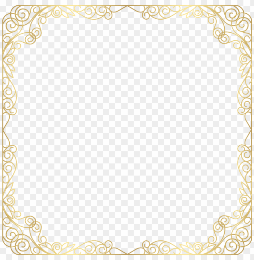 frame deco gold transparent