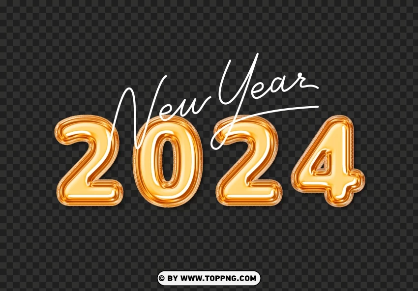 Free 2024 Happy New Year Images PNG Transparent Background