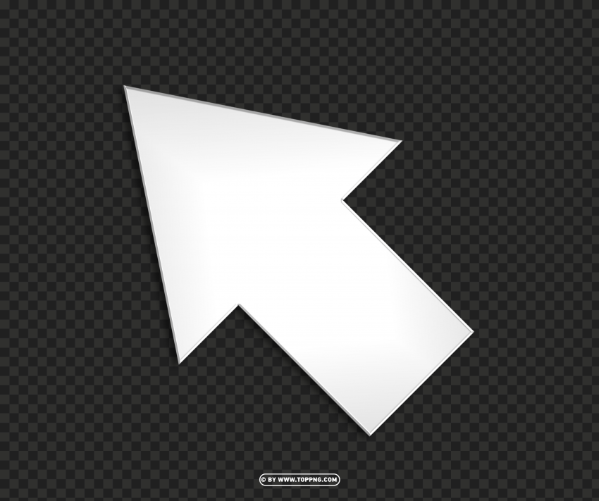 Free Arrow Up Left 3d Silver Design PNG Transparent Background