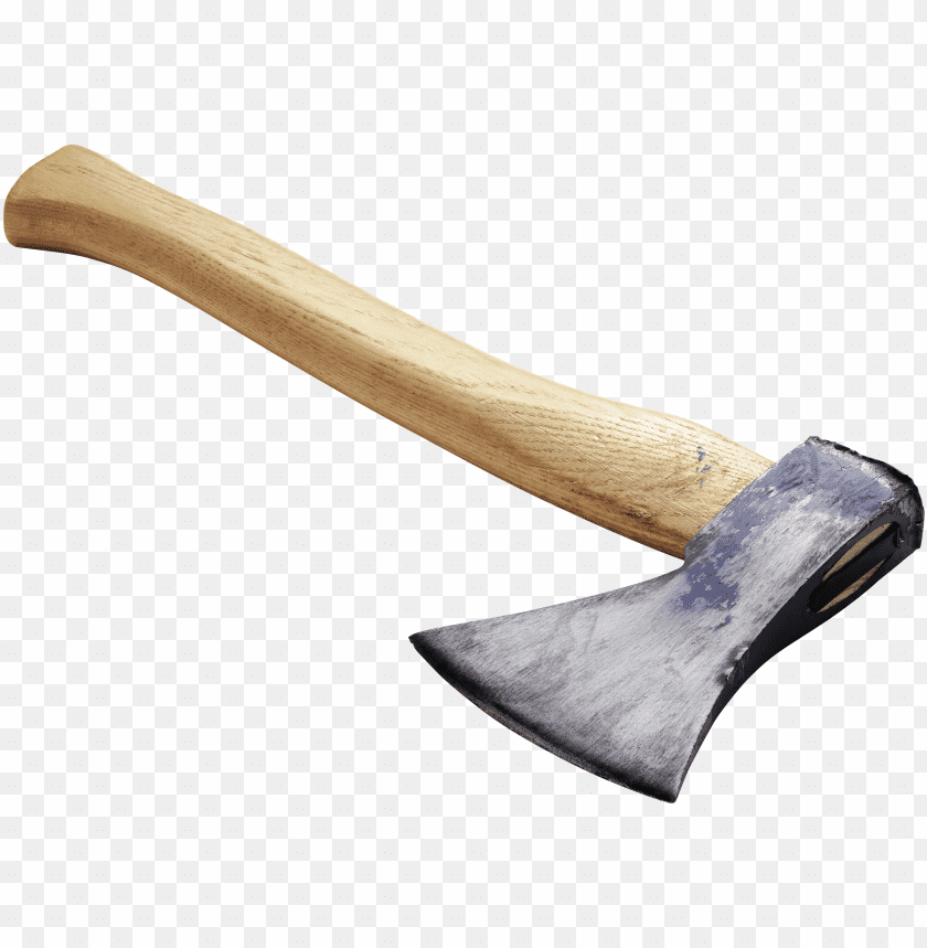 A wooden-handled axe with a metallic blade, ideal for chopping wood PNG