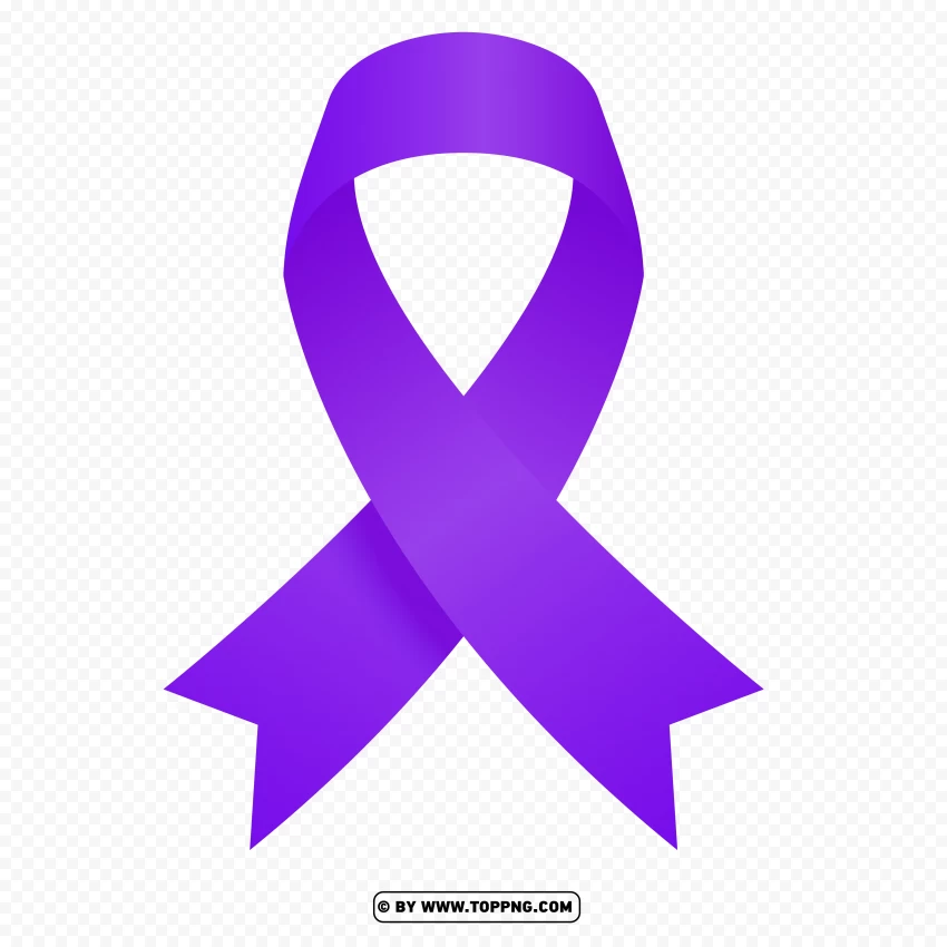 Free Cancer Ribbon Purple Logo Sign Design PNG Transparent Background