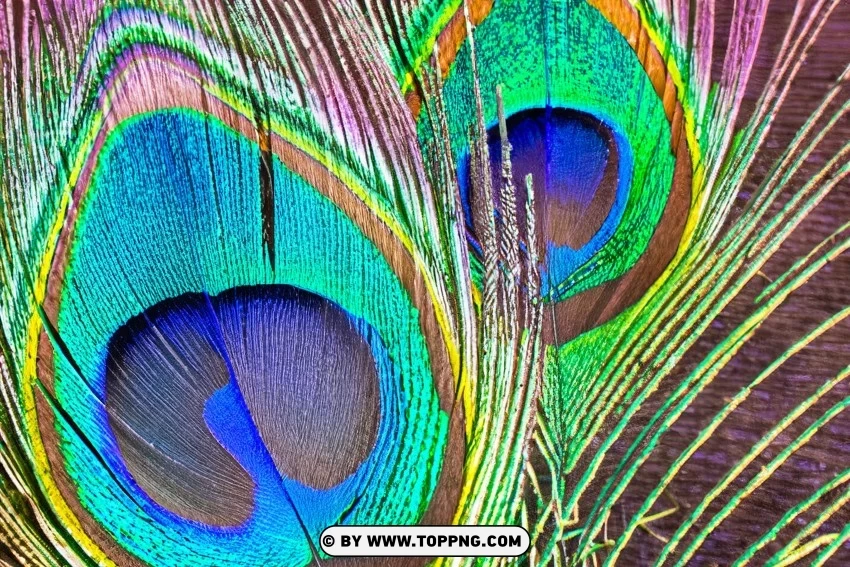 Free Close-up Image Stunning Peacock Feather On A Textured PNG Transparent Background