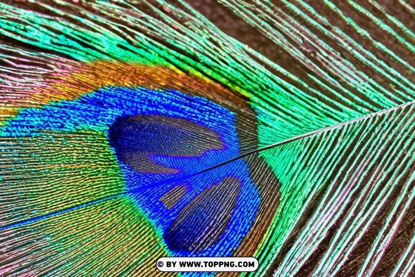 Free Download Close-up Shot Of Peacock Feather On Textured PNG Transparent Background