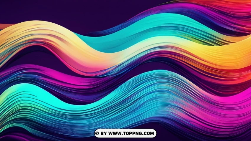 Free Download Of Colorful Abstract Flowing Waves 4k Wallpaper PNG Transparent Background