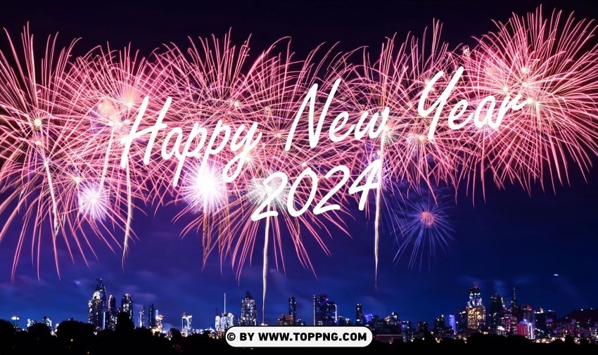 Free Fireworks S For Happy New Year 2024 PNG Transparent Background