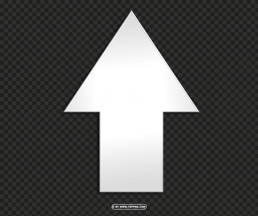 Free Hd 3d Silver Arrow Up PNG Transparent Background