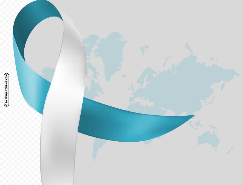 Free Hd Cervical Cancer Template With Ribbon PNG Transparent Background