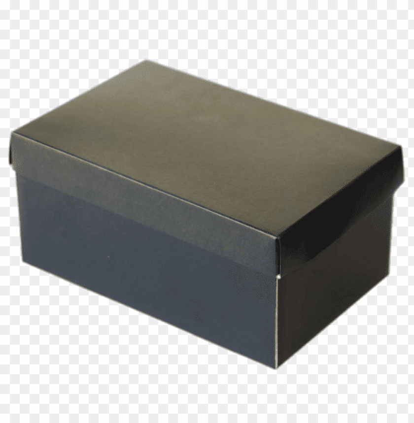 Black storage box with a lid, ideal for organizing items PNG