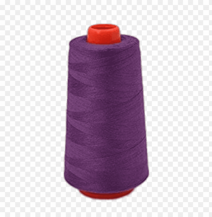 Purple sewing thread on a red spool PNG