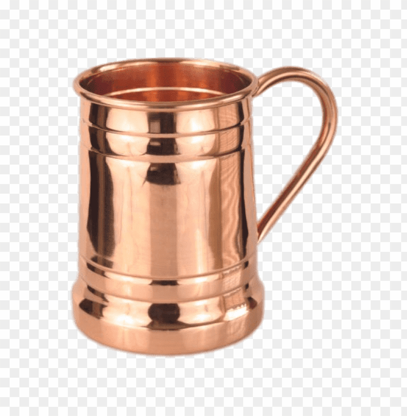 Copper mug with a handle, ideal for drinks and stylish servi PNG